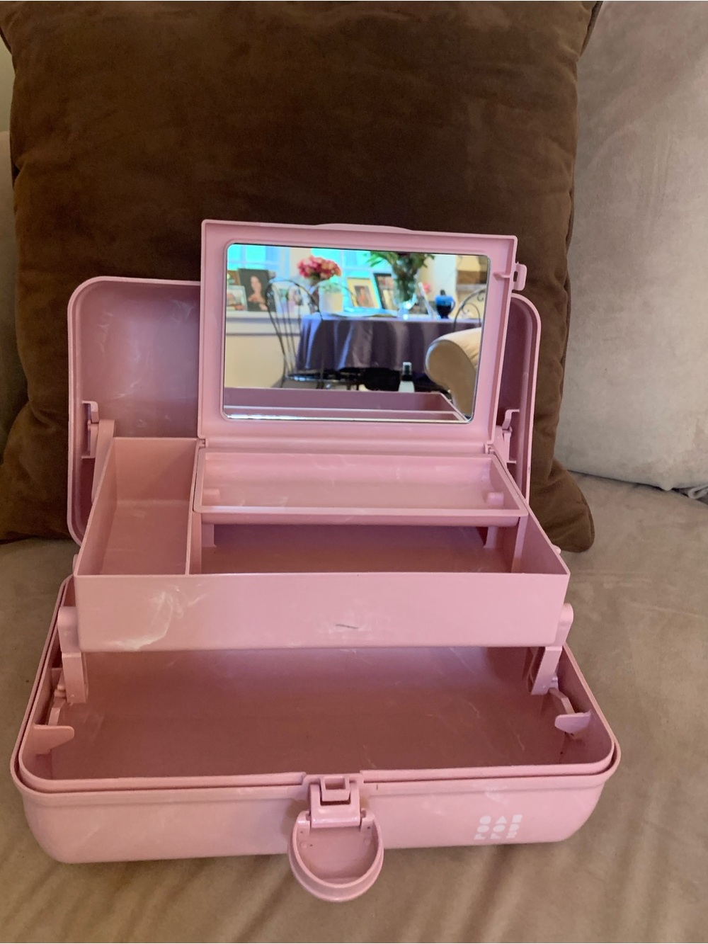 Caboodles Pink Makeup Train Case Organizer